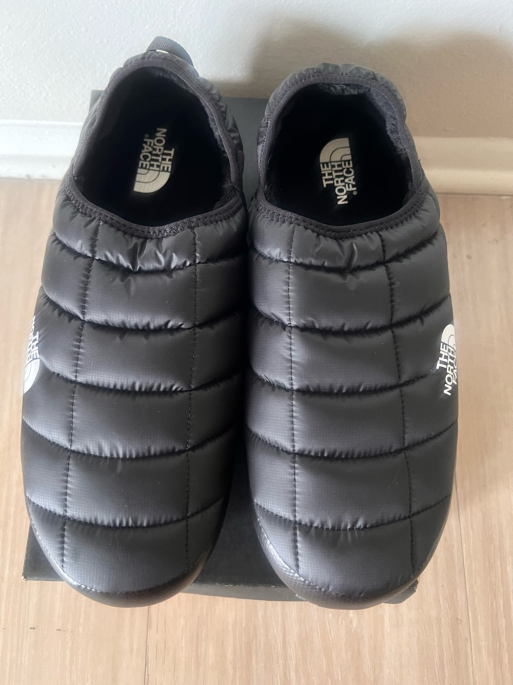 The North Face Black Quilted Slip-On Moccasins